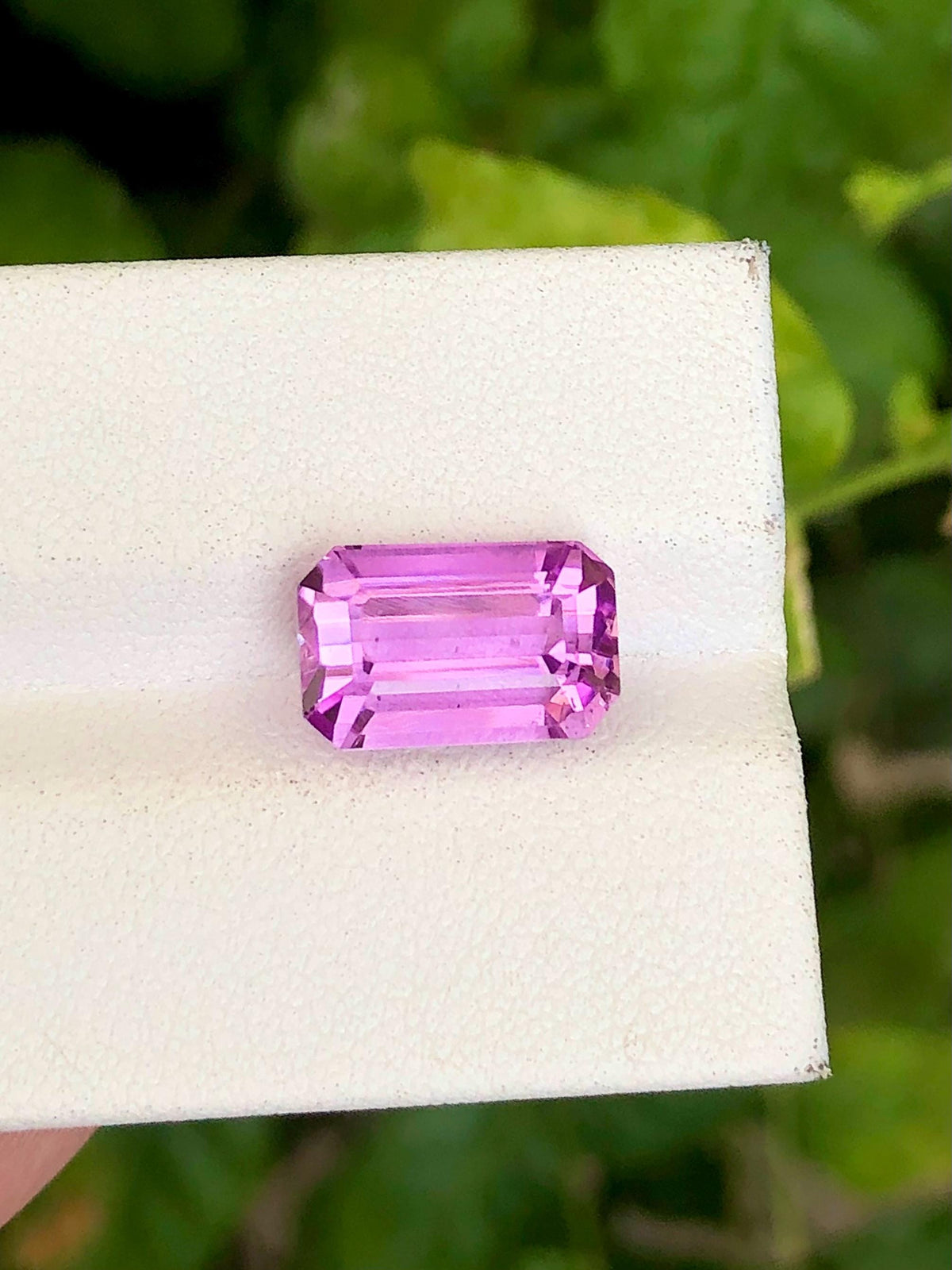 Kunzite Elongated Emerald Cut 6.25ct Loose Gemstone Afghanistan