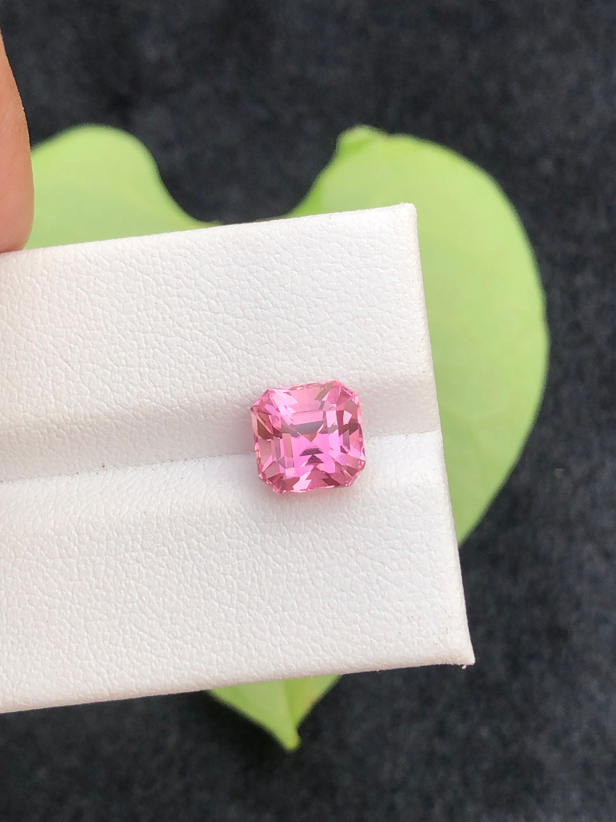 Natural Pink Tourmaline Gemstone: 3 Carat Asscher Cut, Afghanistan