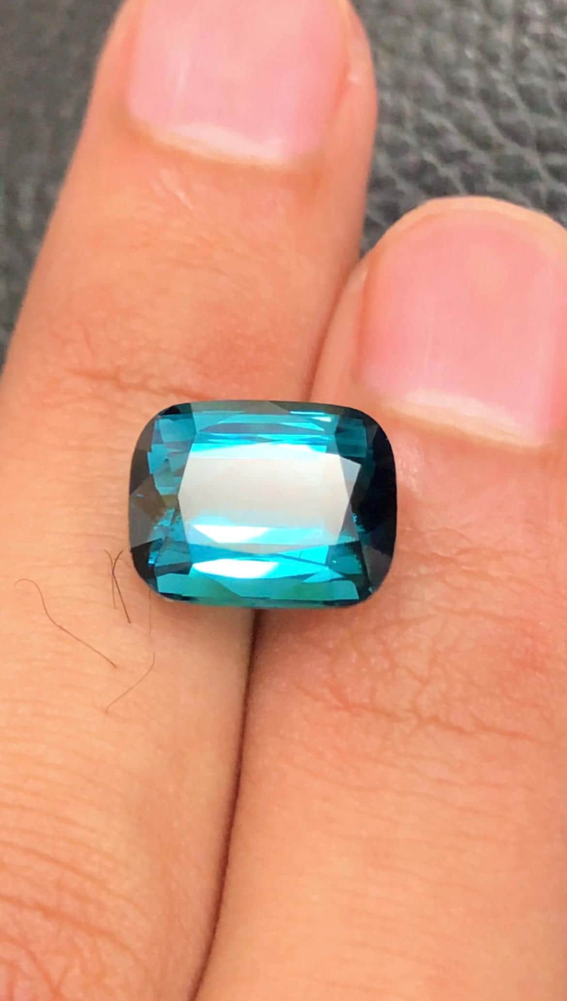 Natural Blue Tourmaline Cushion Cut – 6.30 Carat from Afghanistan Facated tourmaline gemstone