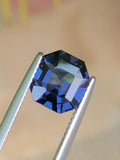 Midnight Steel Blue Spinel 2.90ct Asscher Cut Madagascar