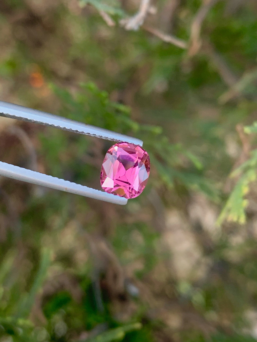 Pink Tourmaline Gemstone: 1.90 CT Cushion Cut, October Birthstone