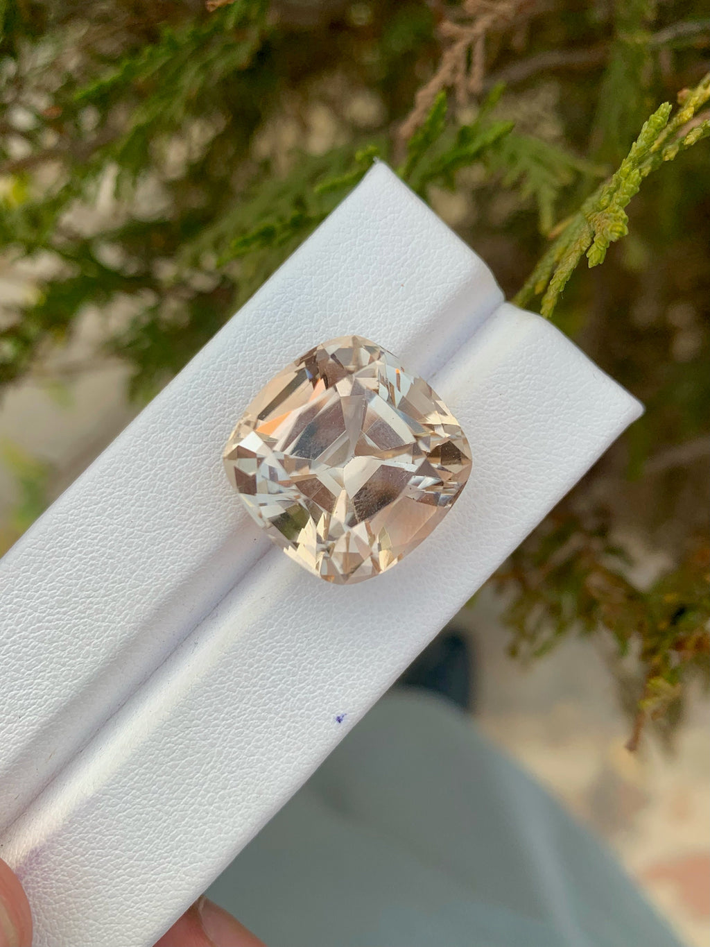 Unheated Yellow Topaz Loose Gemstone: 27.85 CT Faceted Cushion Cut