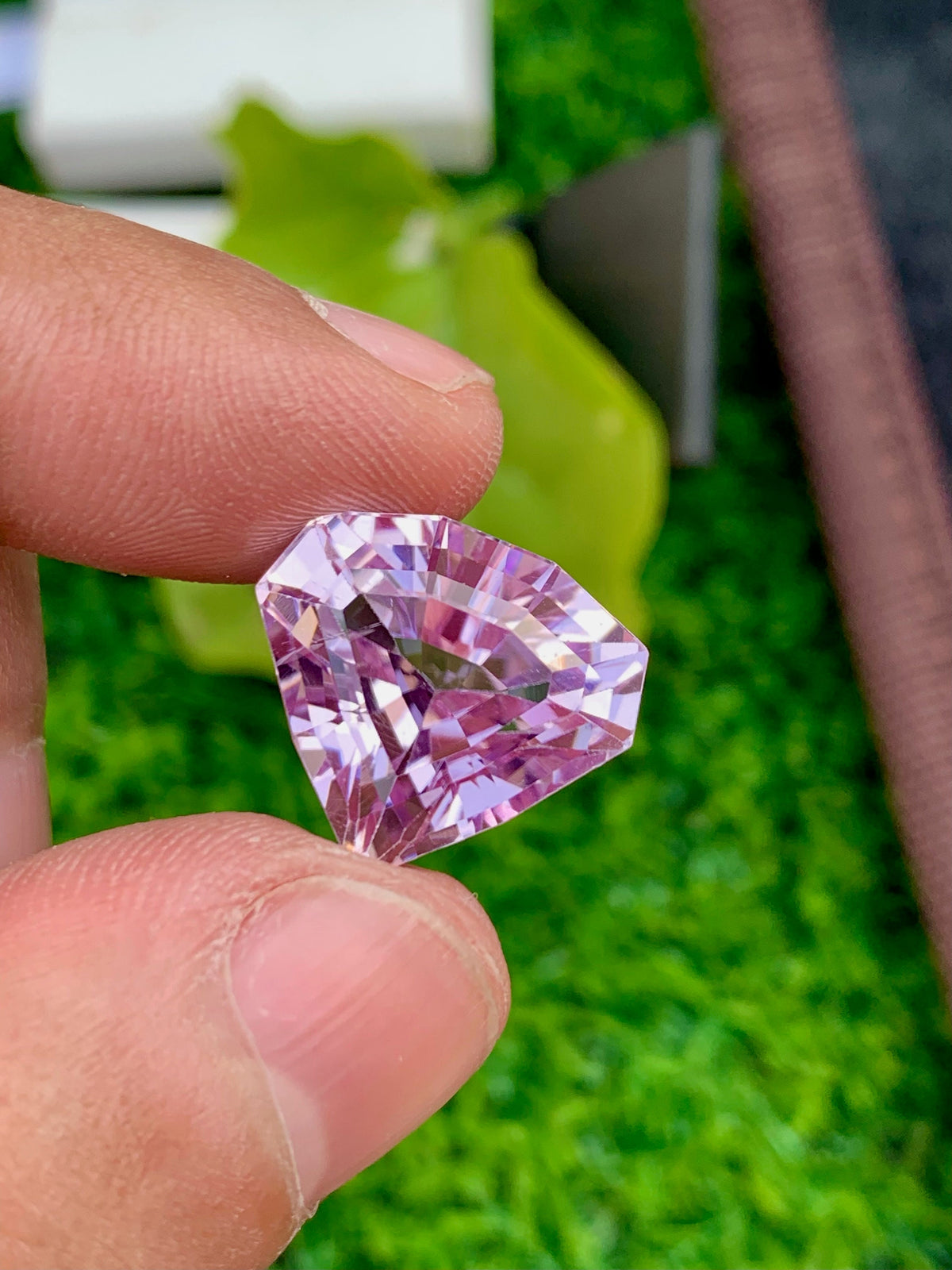 16.80 CT Eye Clean Pink Kunzite Gemstone: Fancy Cut Stone