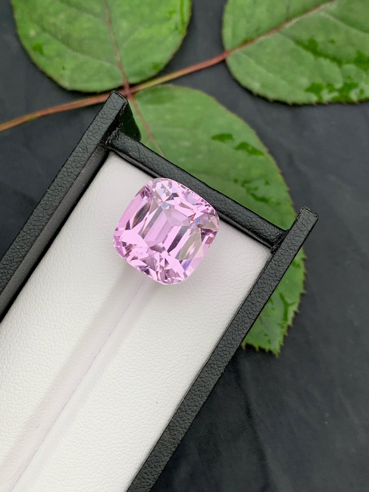 24.70 CT Blossom Pink Kunzite Gemstone: Cushion Cut, Flawless