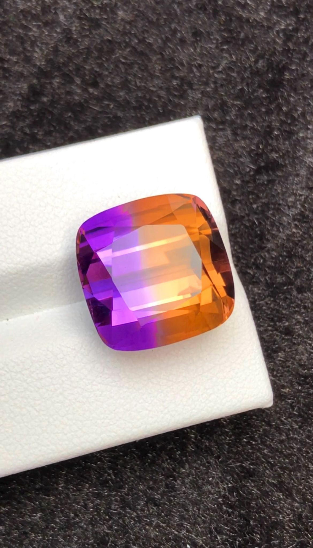 Bi-Color Ametrine 17.35 Ct Cushion Cut – Gemstone from Brazil