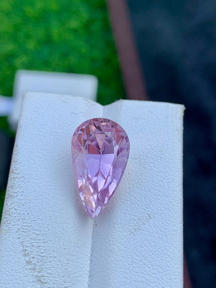 Pink Kunzite Gemstone: 13.10 CT Pear Shape, Afghanistan