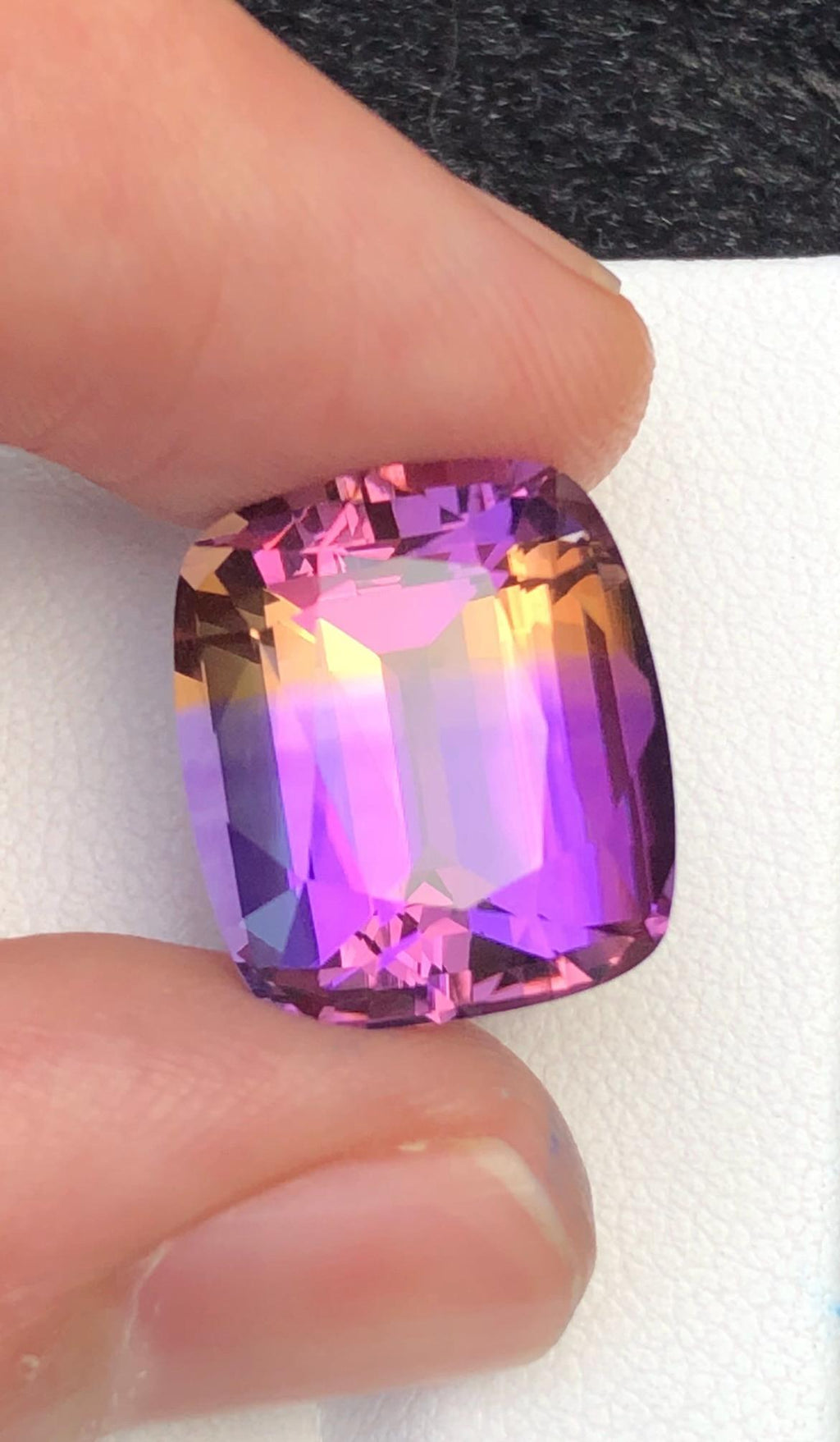 Bi-Color Ametrine 13 Ct Cushion Cut – Gemstone from Brazil