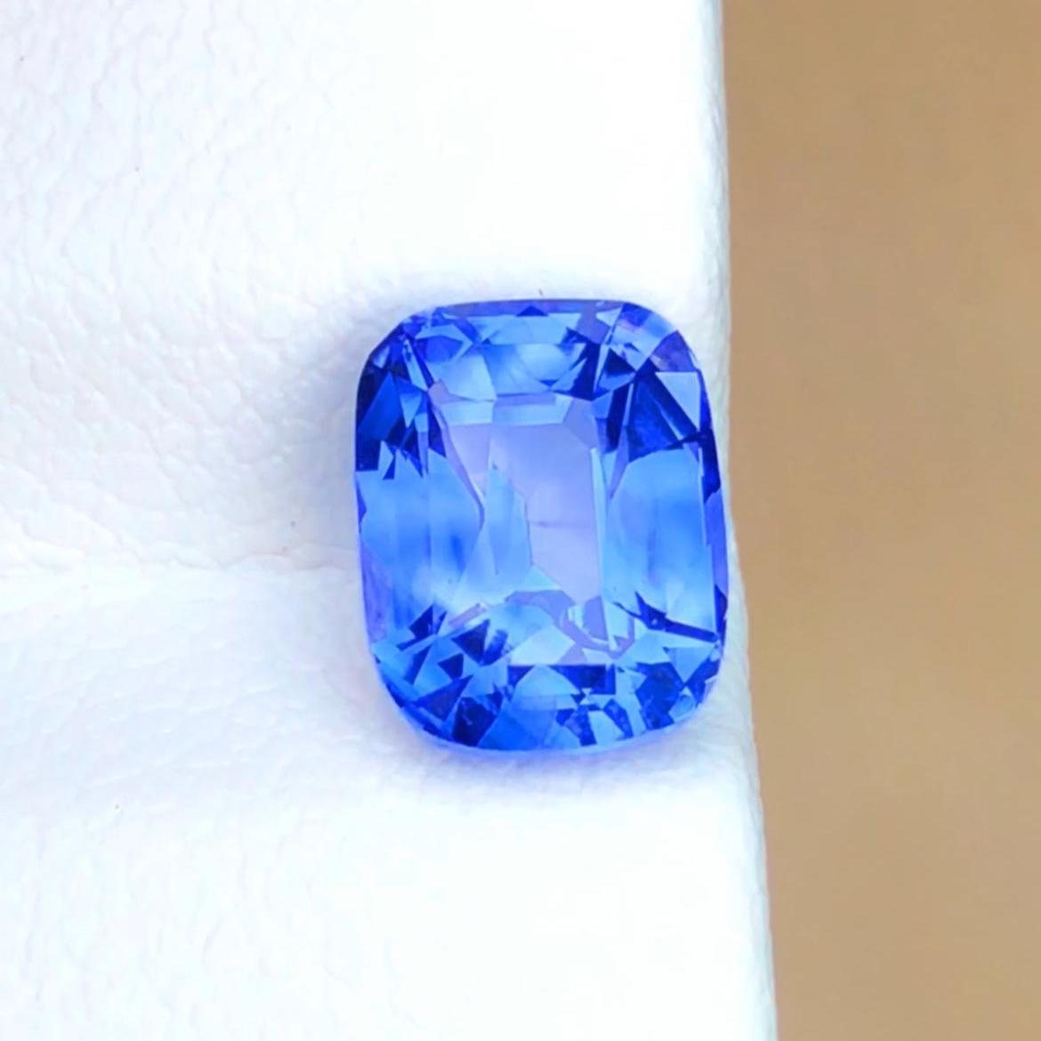 Royal Blue Sapphire 2.57ct Cushion Cut