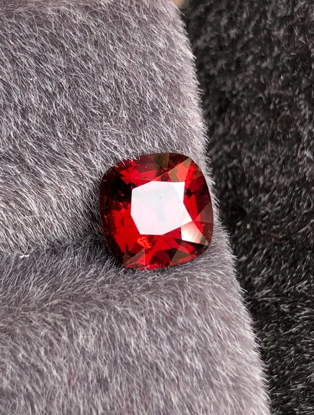 Vivid Red Spinel 2.00 ct Step Cushion Cut - Burma Gemstone Loose Stone