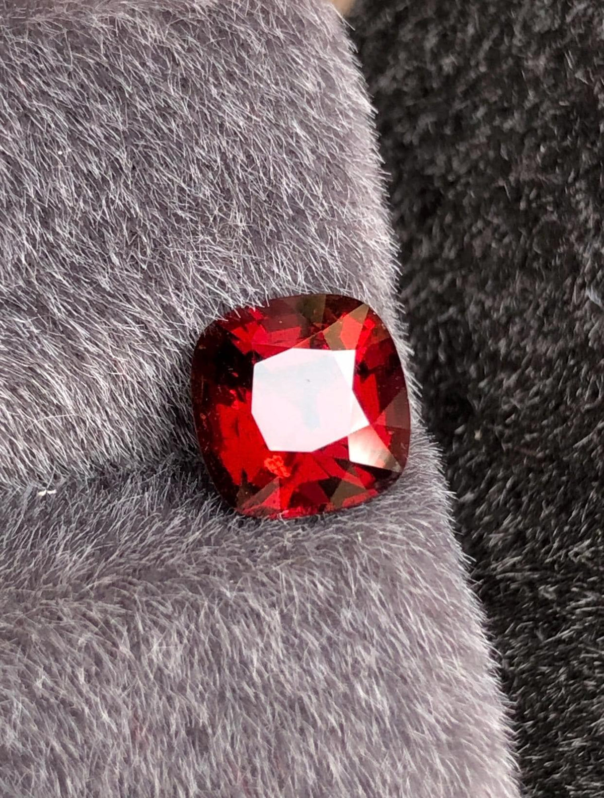 Vivid Red Spinel 2.00 ct Step Cushion Cut - Burma Gemstone Loose Stone