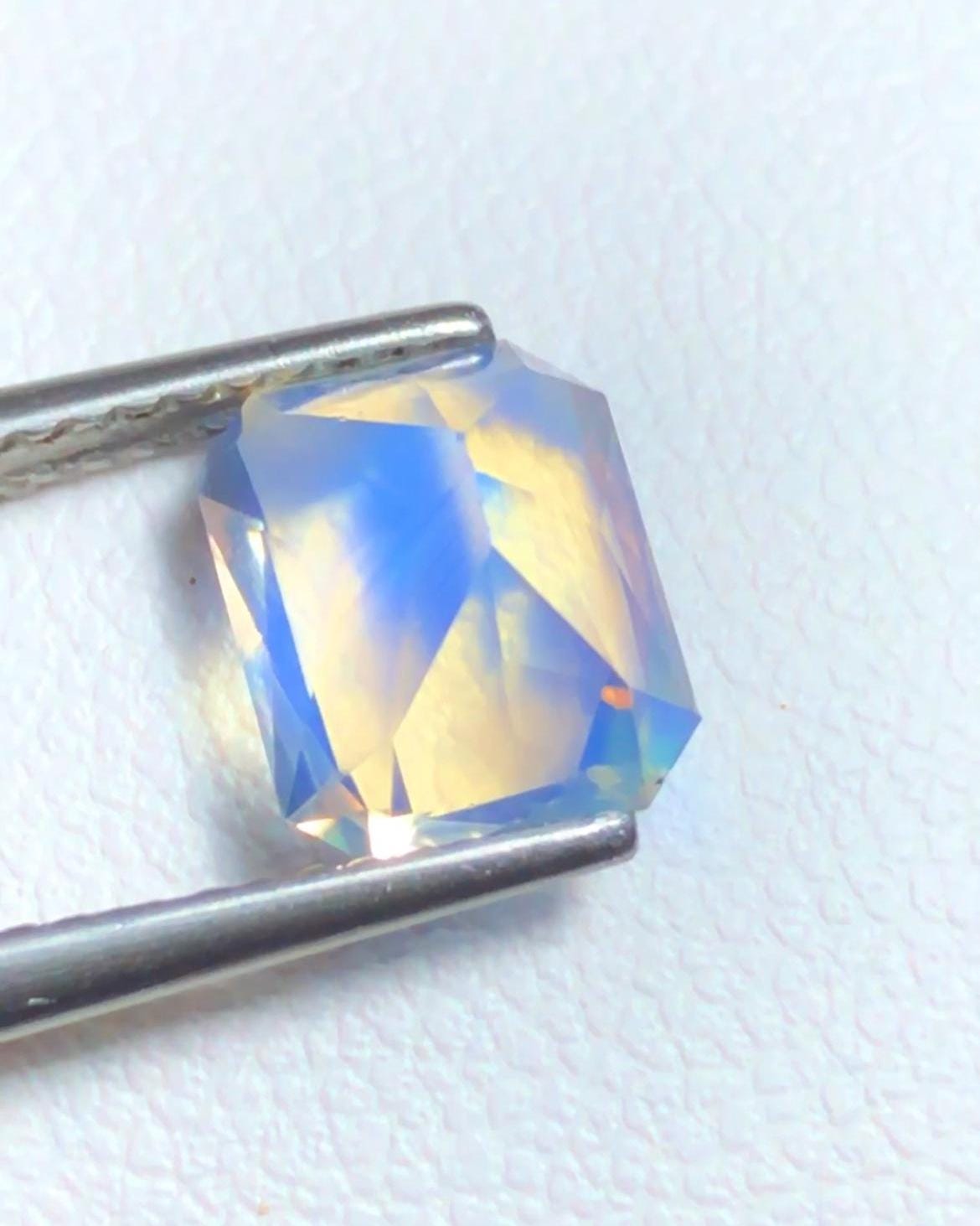 Rainbow Moonstone 2.30ct Octagonal Radiant Scissor Cut – Madagascar