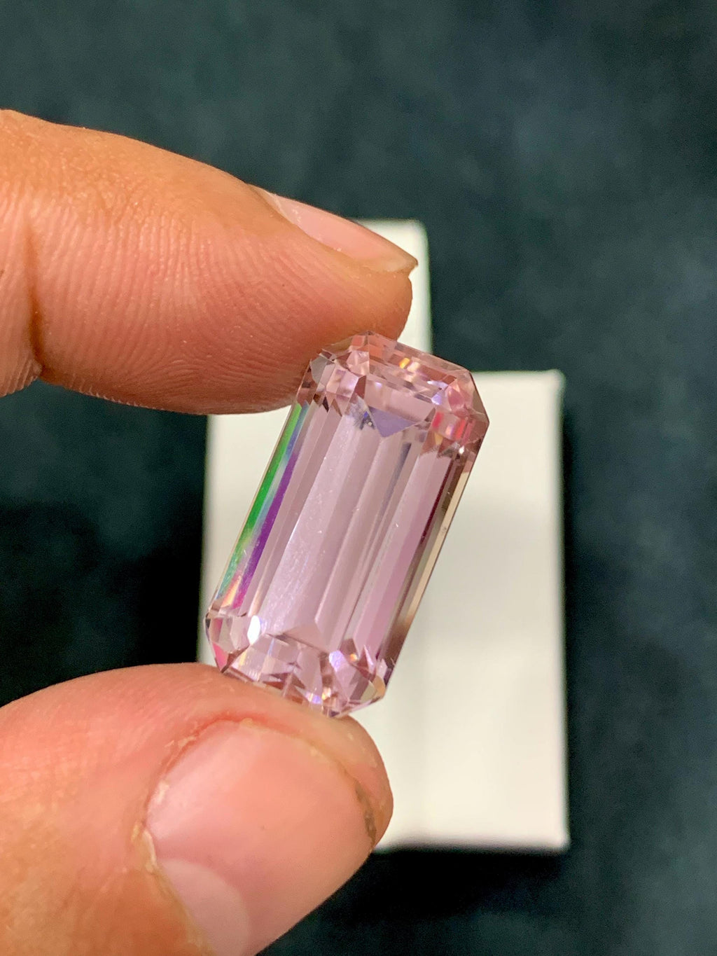 Pink Kunzite 20.85 Carat Octagonal Emerald Cut Gemstone from Afghanistan