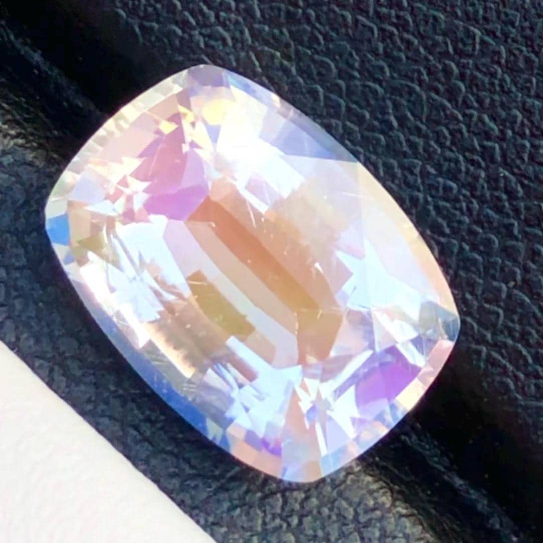 Rainbow Moonstone 5.50 Carat Cushion Cut 13x9mm Gemstone from Madagascar
