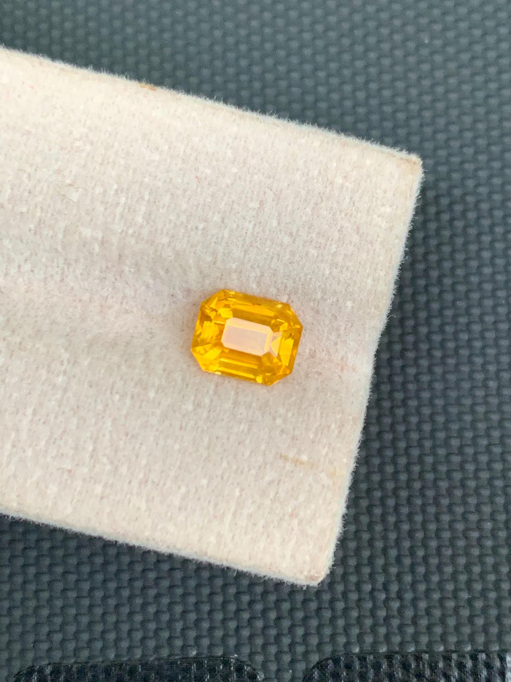 Natural Yellow Sapphire Gemstone: Ascher Cut, 2 CT, Jewelry Stone