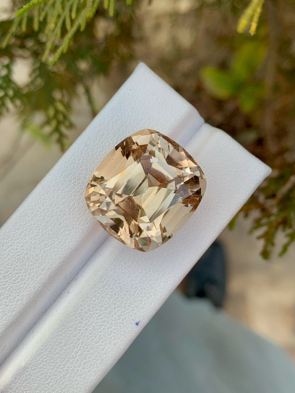Unheated Yellow Topaz Gemstone: 44.40 CT Faceted Cushion Cut