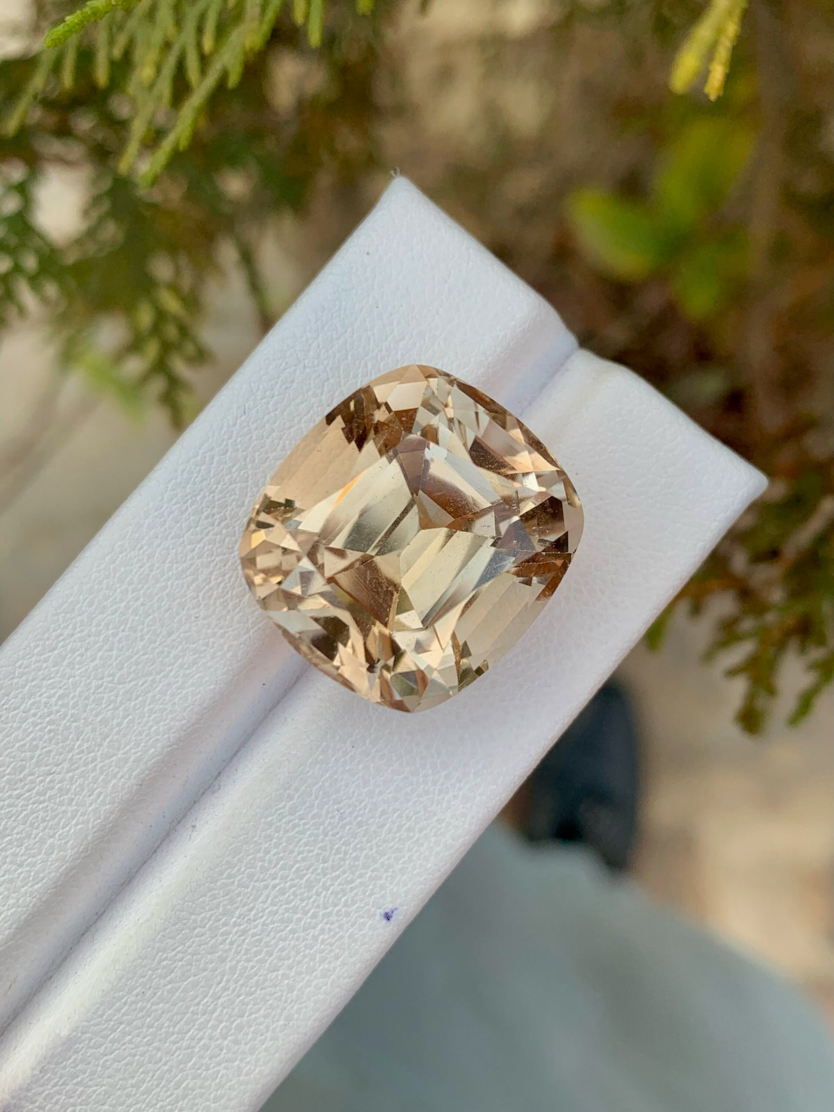 Unheated Yellow Topaz Gemstone: 44.40 CT Faceted Cushion Cut