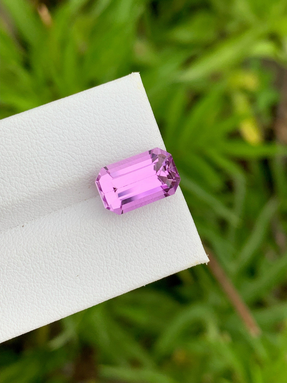 Emerald Cut Pink Kunzite Gemstone: Natural Faceted Spodumene, 7.50 CT