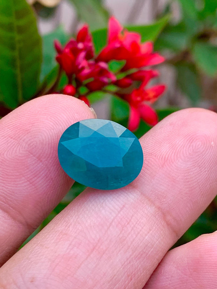 Grandidierite Cabochon: 9.30 CT Bluish Green Gemstone from Madagascar