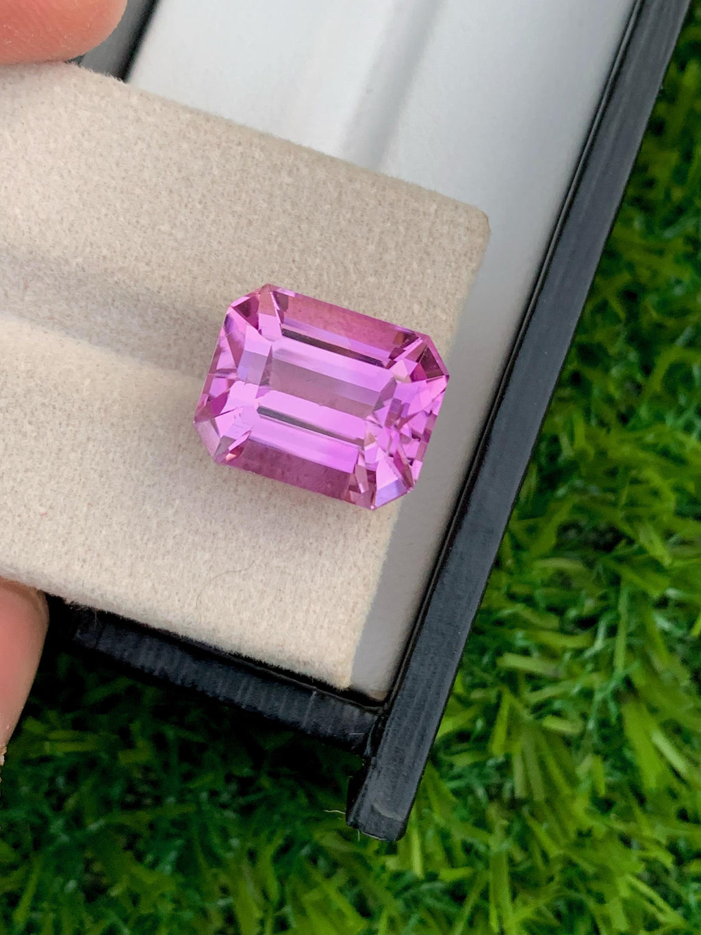 Natural Pink Kunzite Gemstone: Emerald Cut, 14.95 CT, Afghanistan Origin