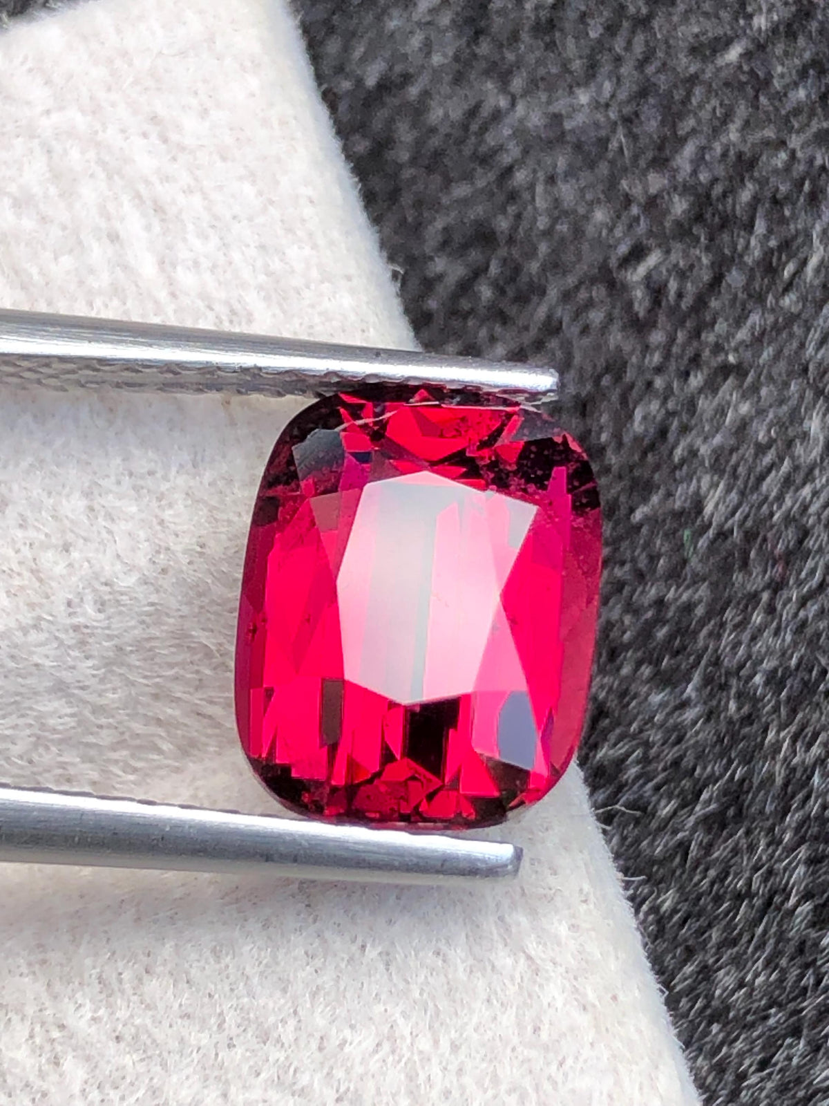 Rhodolite Garnet 3.59ct Cushion Cut Raspberry Pink from Tanzania