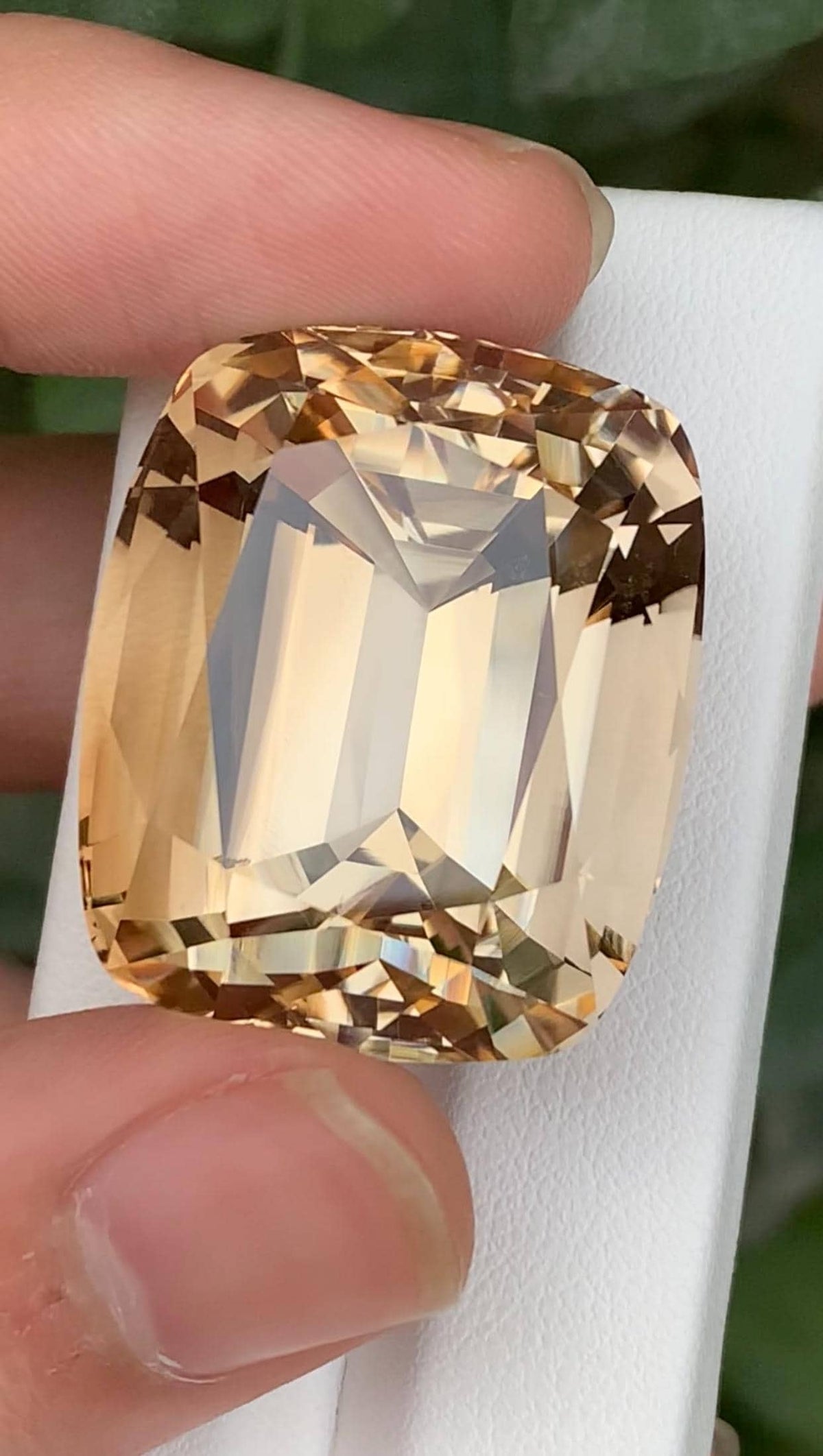 Unheated Imperial Topaz Gemstone 136 CT Natural Cushion Cut Stone