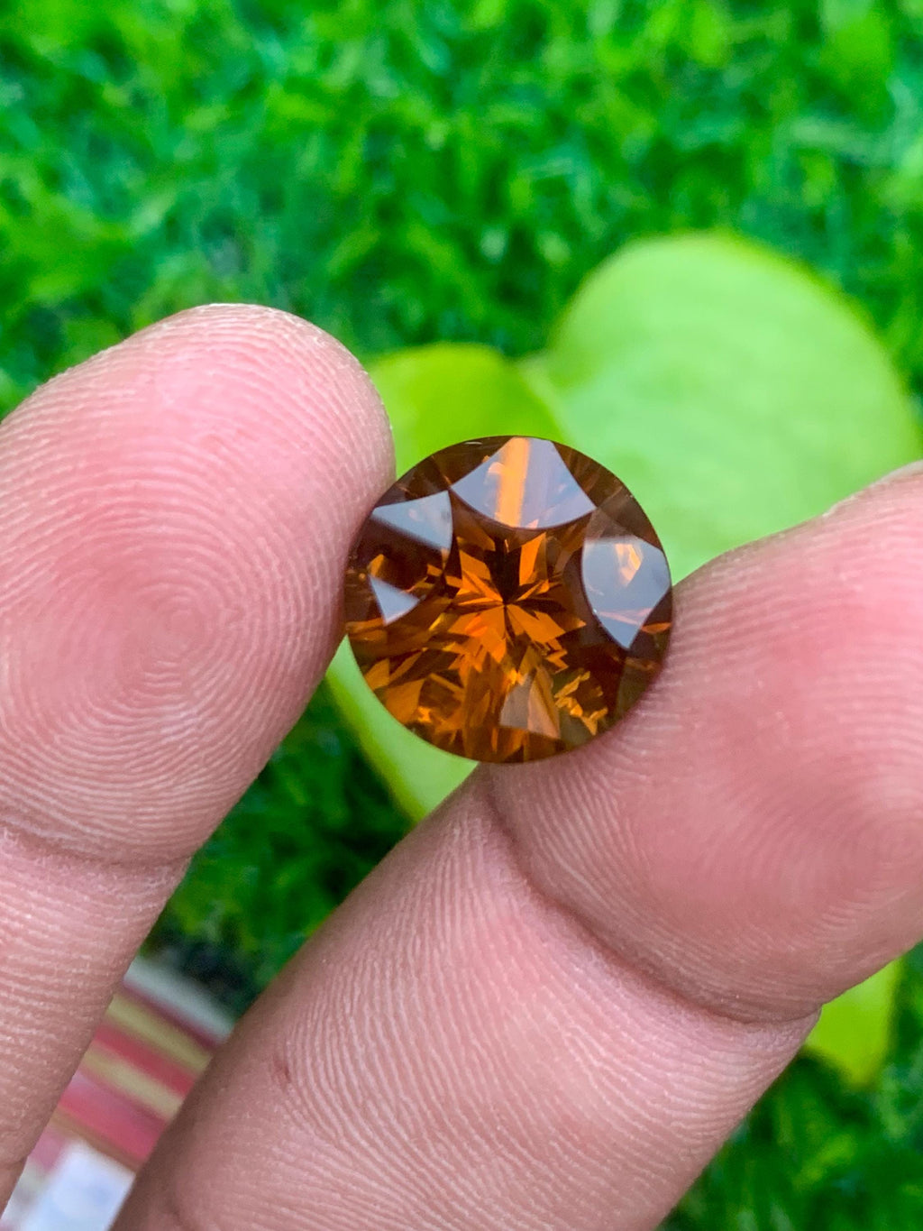 Natural Citrine Gemstone: 6 Carat Orange Cushion Cut, November Birthstone