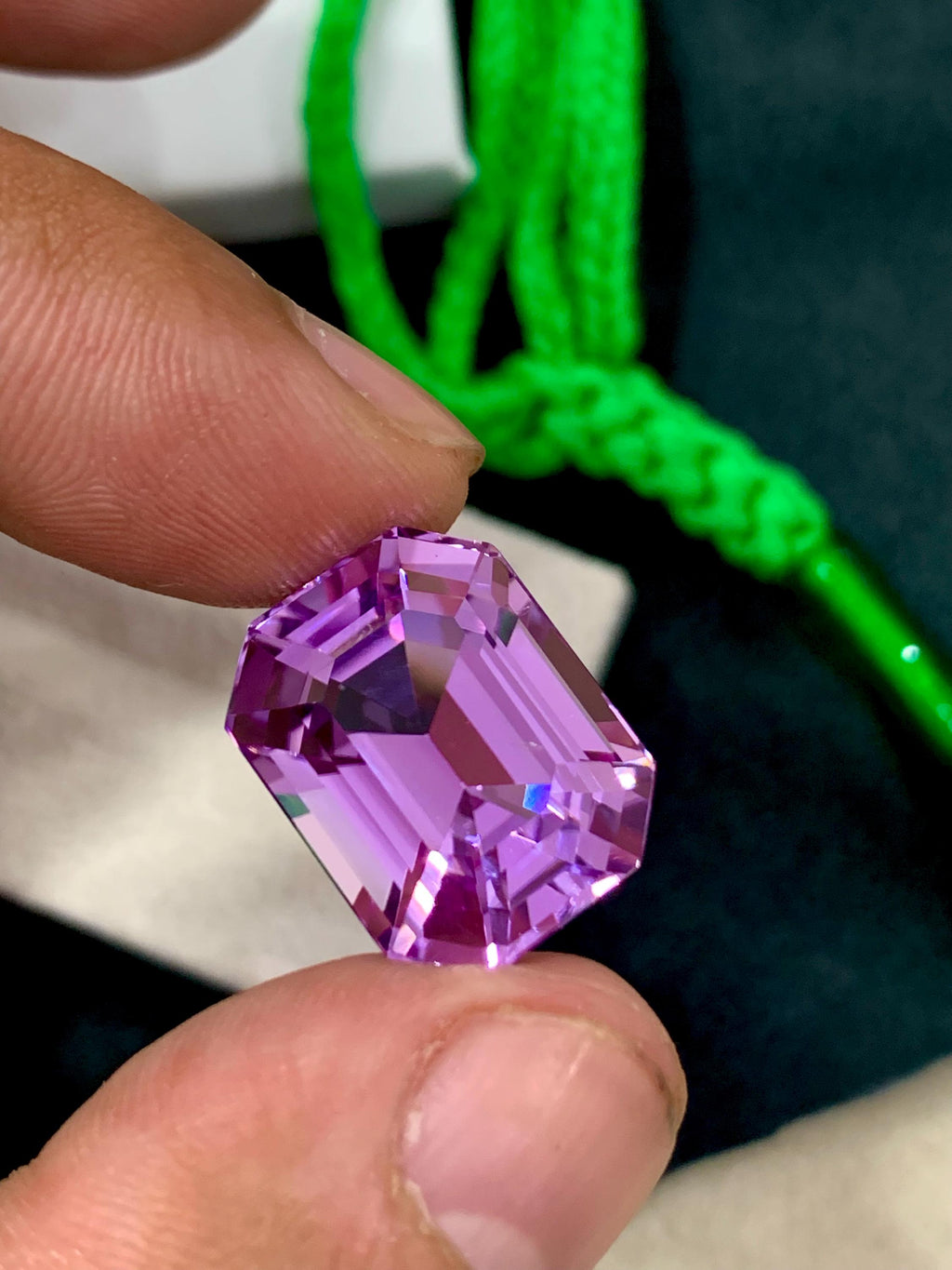 Purple Pink Kunzite 21.40ct Octagonal Step Cut Gem from Afghanistan