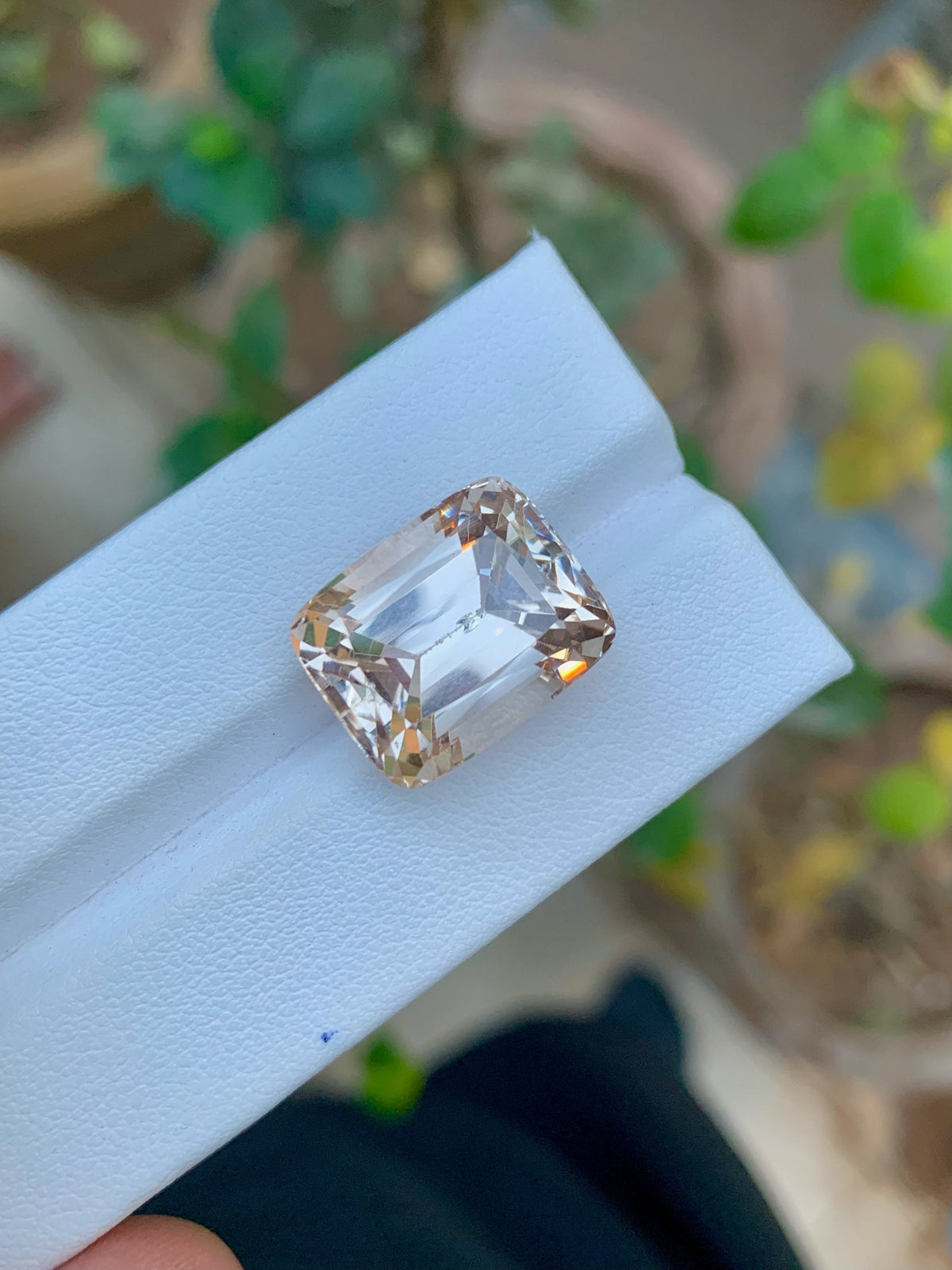 Yellow Cushion Cut Topaz Gemstone: Natural Faceted Stone, 21.70 CT