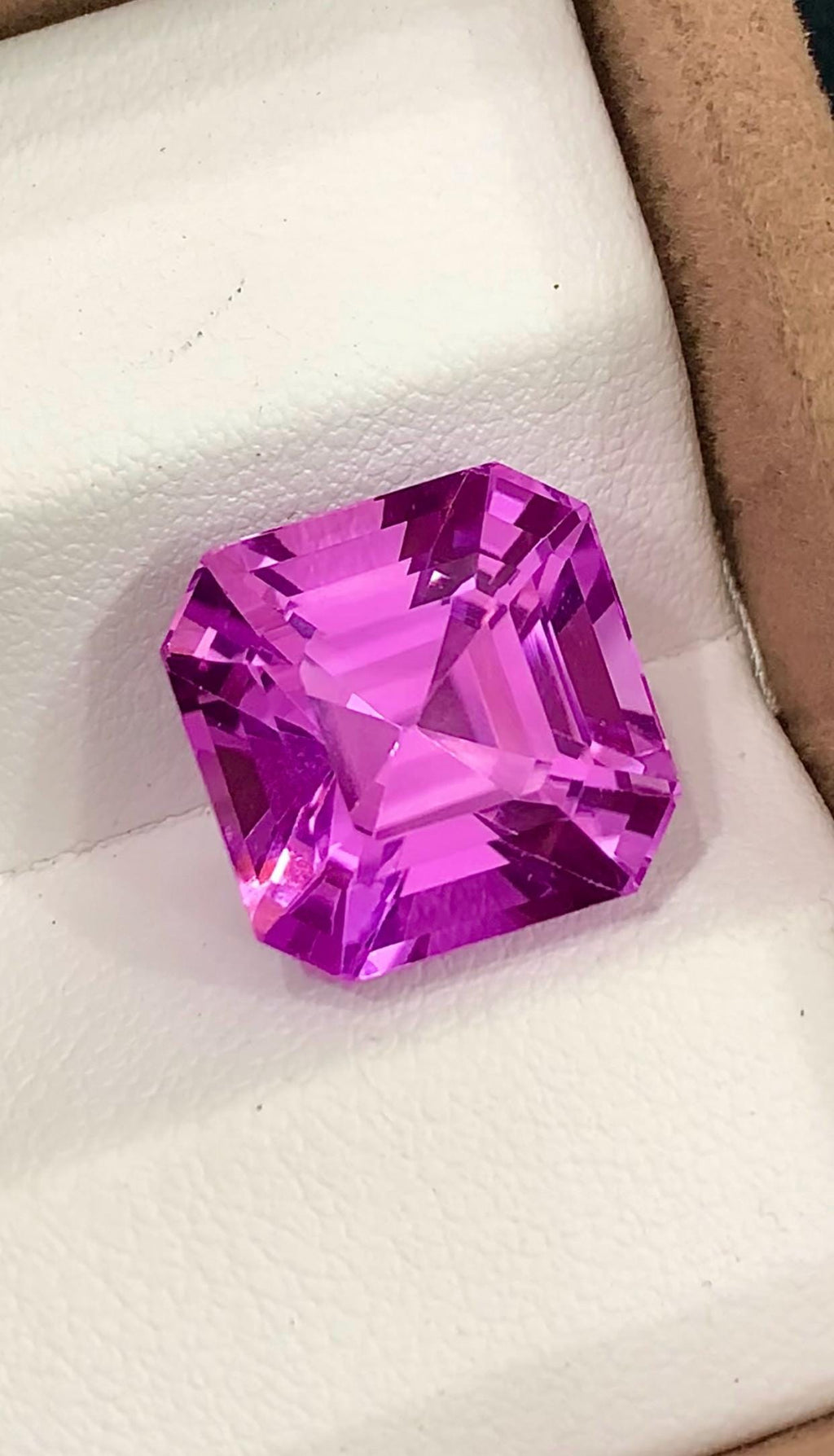 Pink Kunzite 17.65ct Asscher Cut – Precision Step Cut Gemstone from Afghanistan