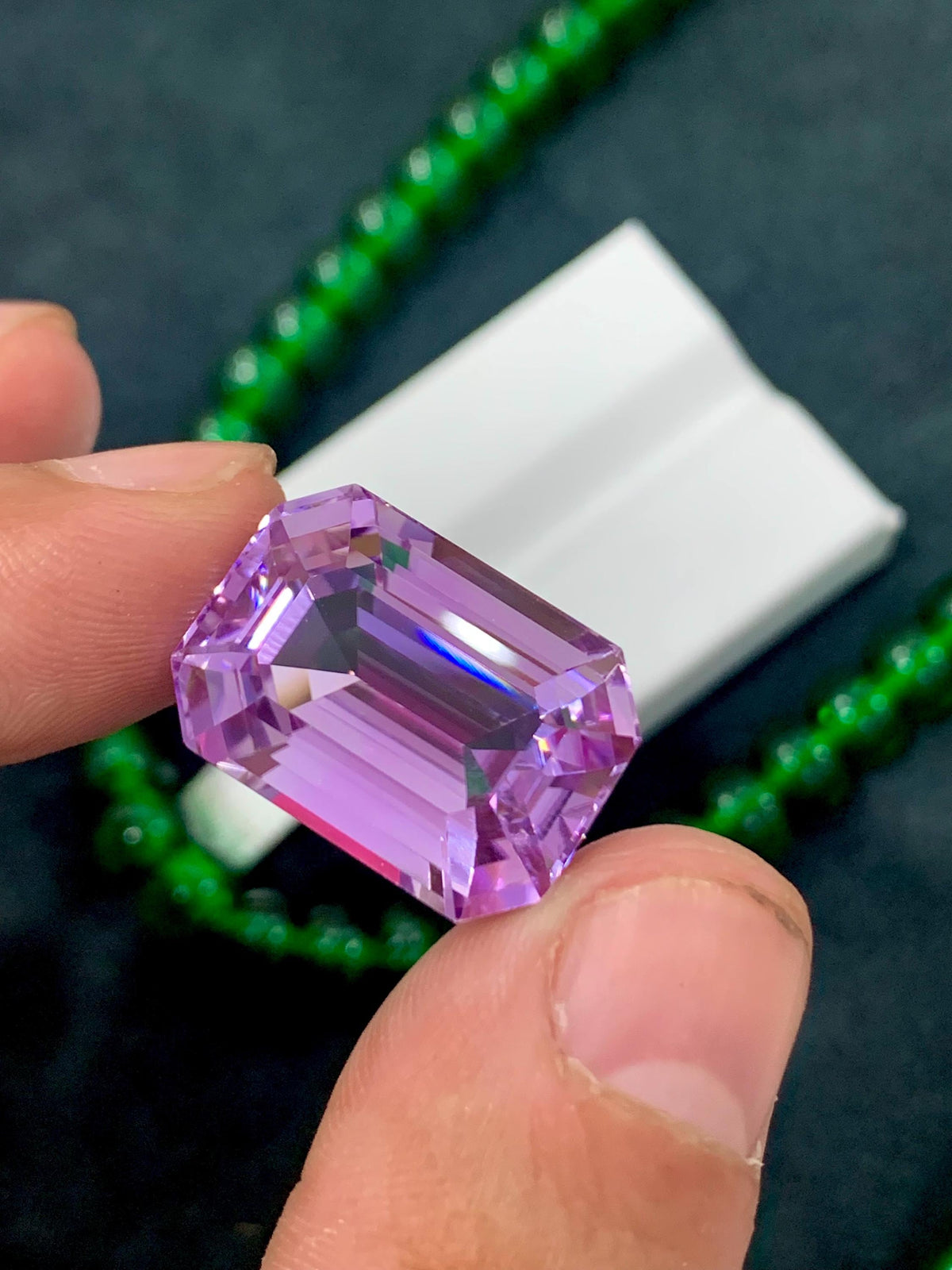 Pink Kunzite 33.80ct Octagonal Emerald Cut Gem – Sparkling Afghan Gemstone