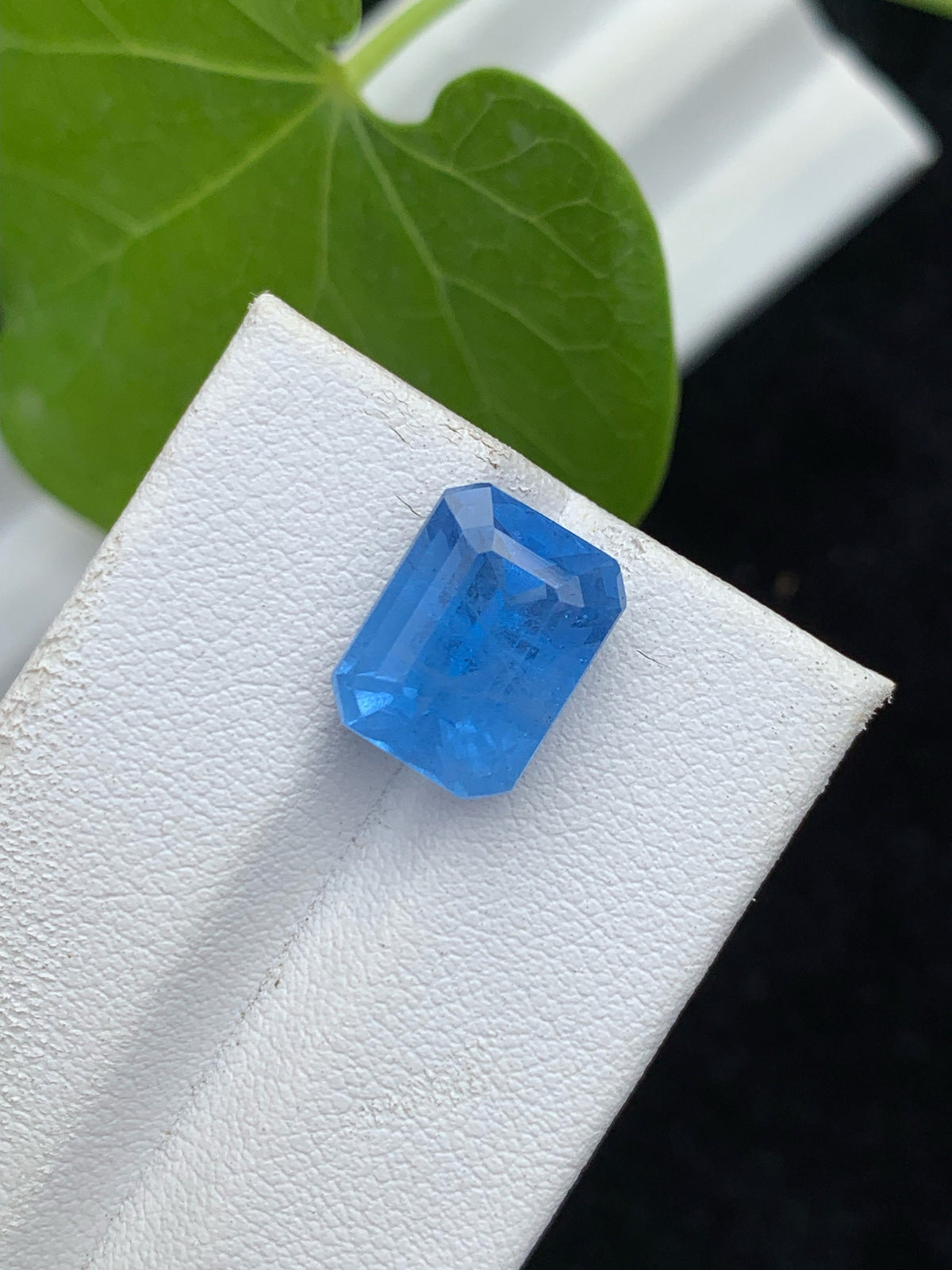 Santa Maria Aquamarine Gemstone: Emerald Cut Deep Blue Beryl, 6.15 CT