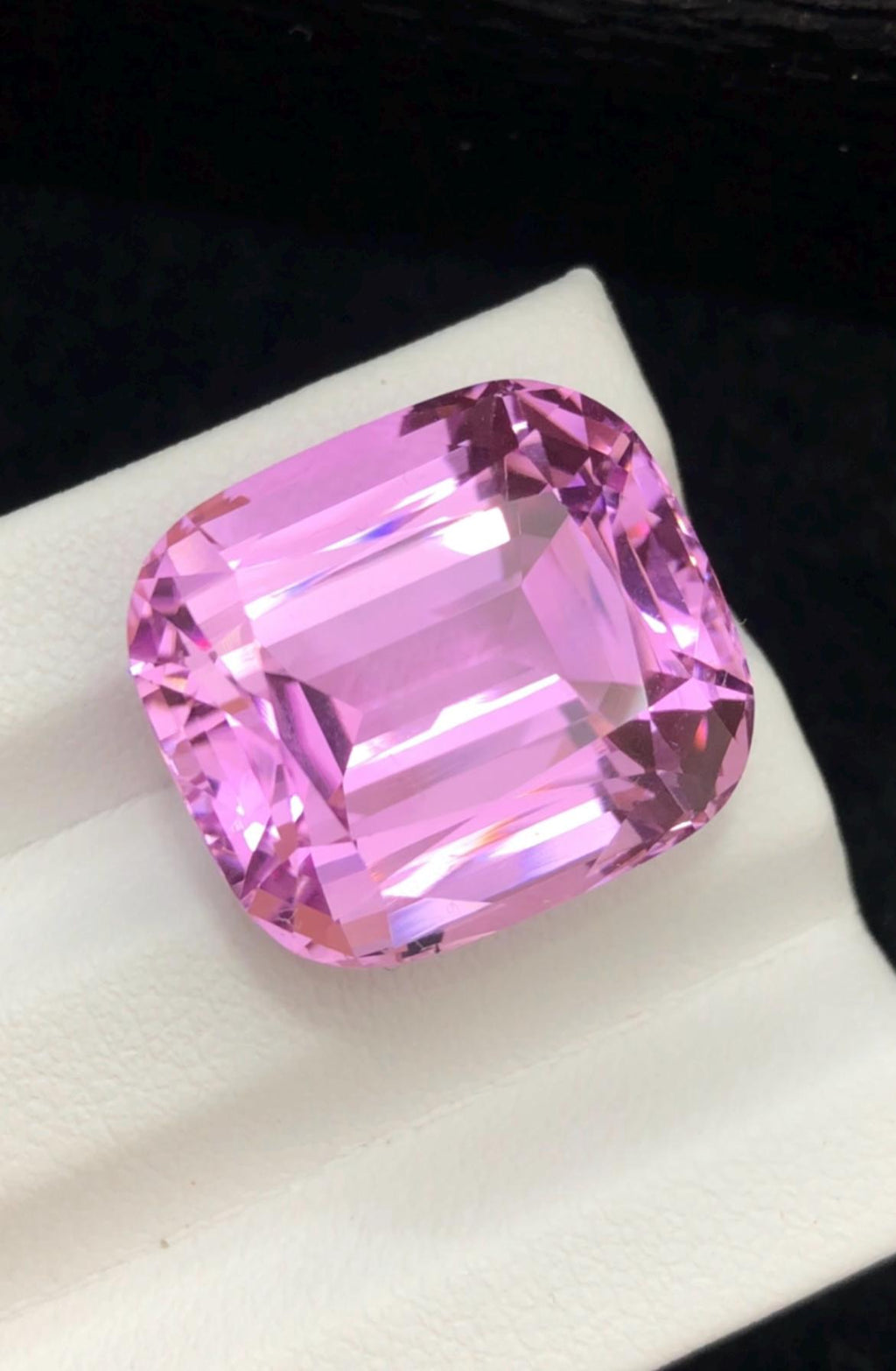 Pink Kunzite Gemstone: 25.05 CT Faceted Cushion Cut, Afghanistan