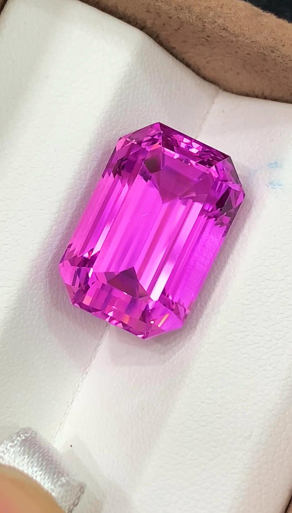 Pink Kunzite 35.40 Carat Emerald Cut Loose Gemstone from Afghanistan