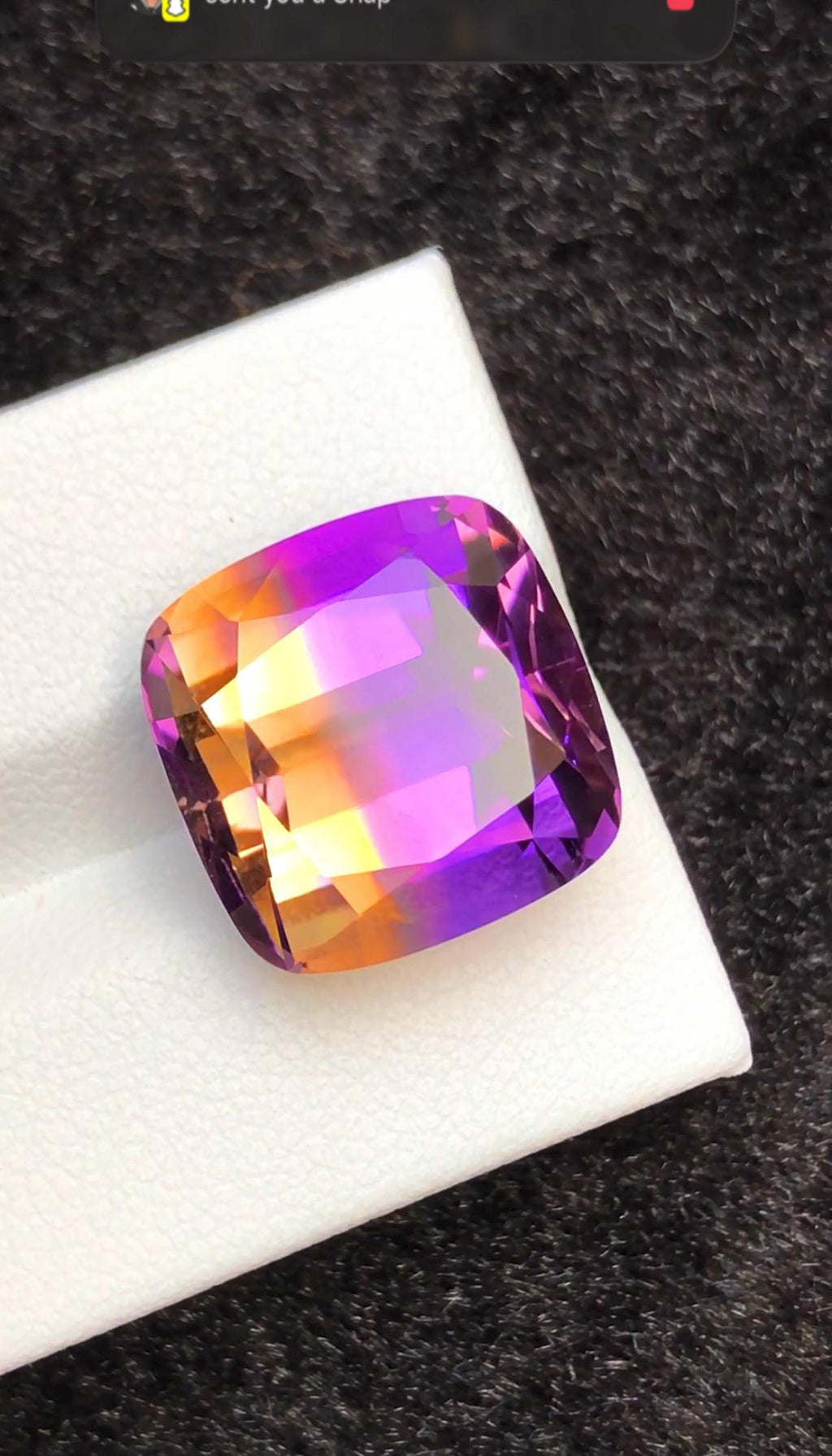 Bi-Color Ametrine 16.45 Ct Cushion Cut – Gemstone from Brazil