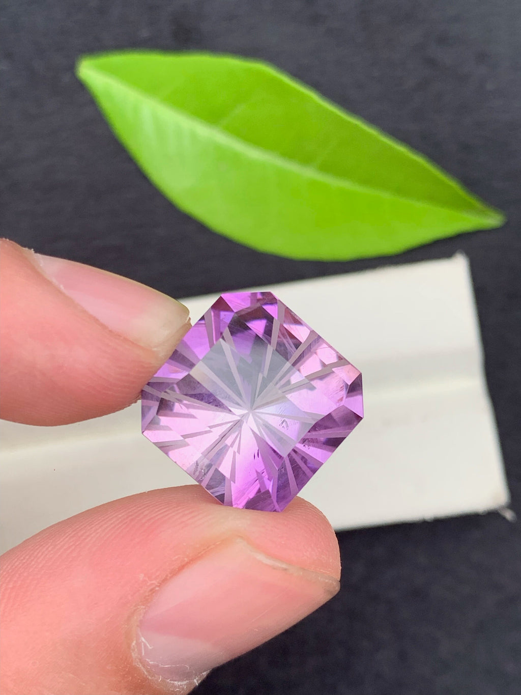 Fancy Ascher Cut Amethyst Loose Gemstone - 19 carats