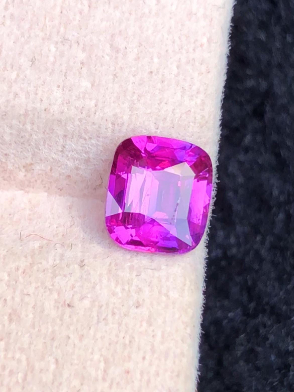 Purple Pink Sapphire 1.01ct Cushion Cut – Madagascar No Heat, Certified