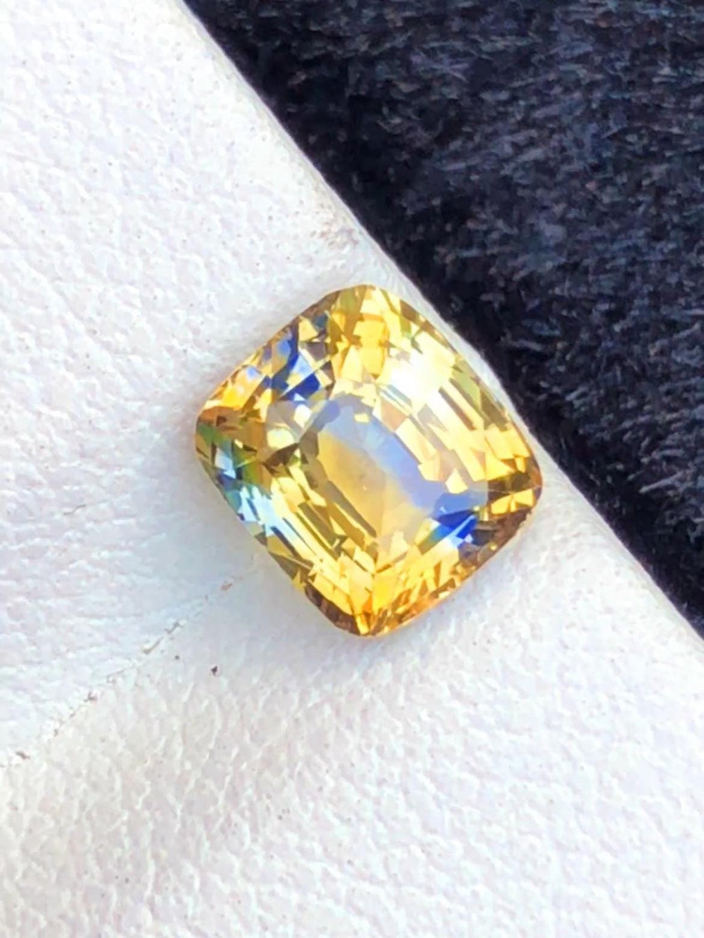 Parti Sapphire 2.01ct Cushion Cut – Bi-Color Gem from Sri Lanka (No Heat)