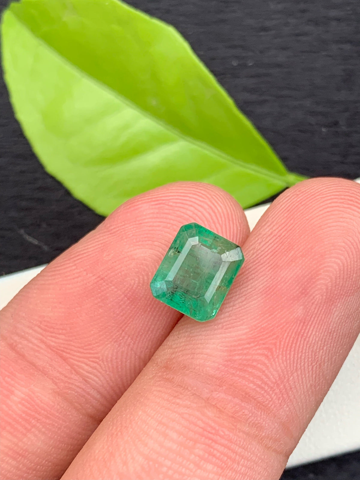 Natural Emerald Loose Gemstone: 2.60 Carat Zambia Emerald Cut