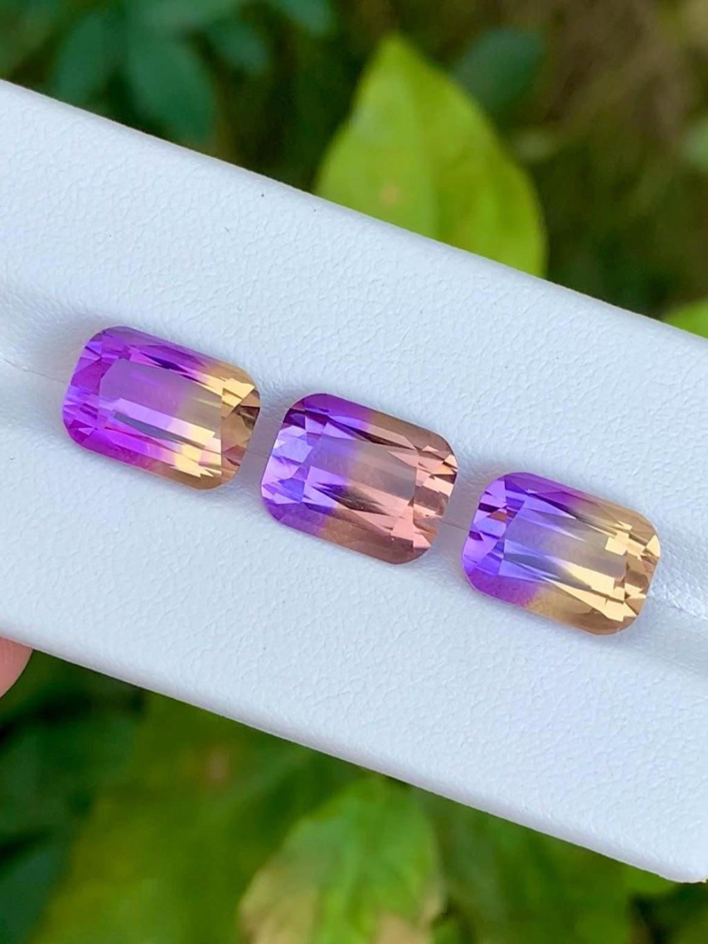 Ametrine 14.00ct Set • Cushion Cut Pair & Center Stone • Brazil