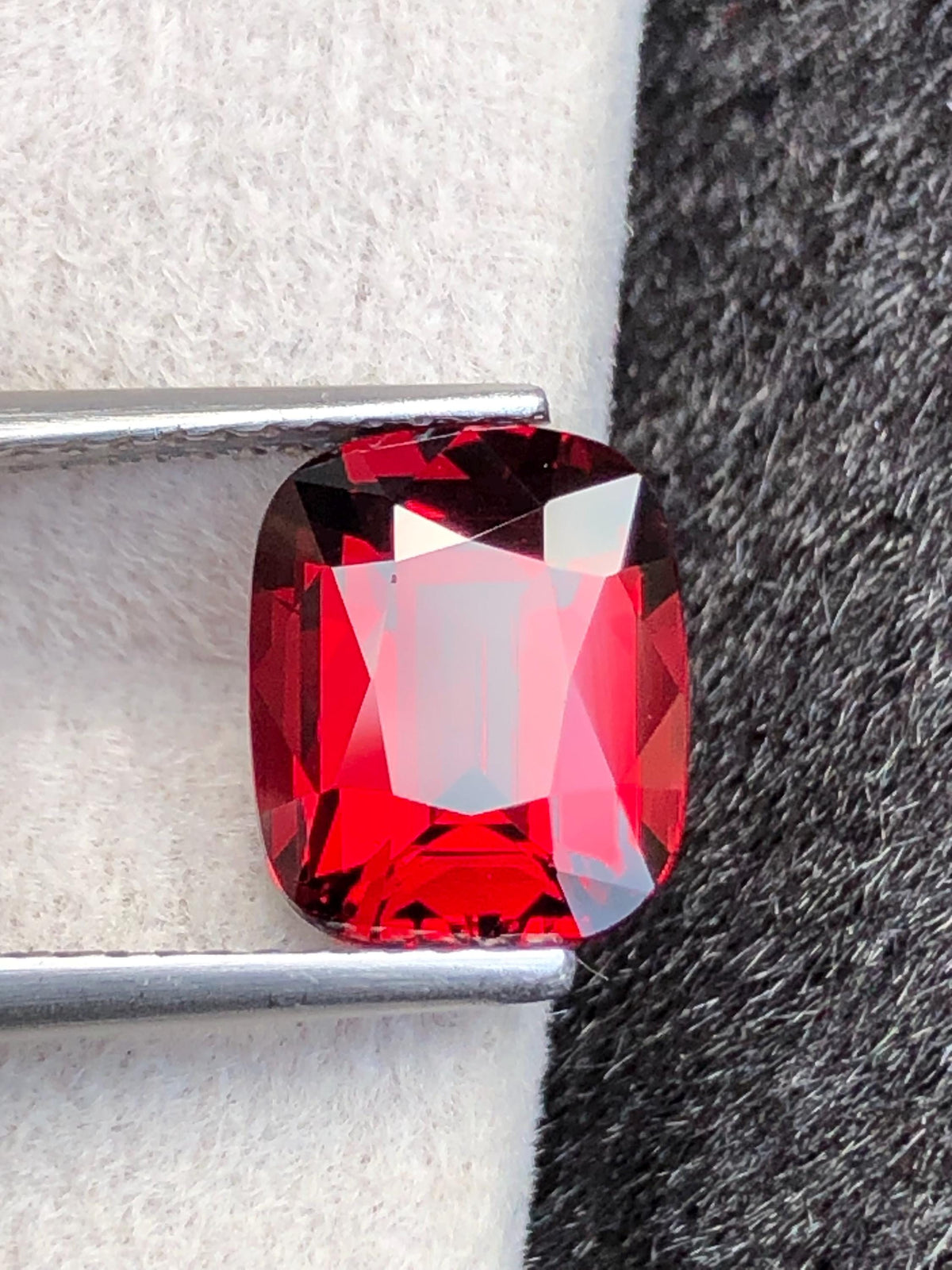 Rhodolite Garnet 3.13ct Cushion Cut Raspberry Pink from Tanzania