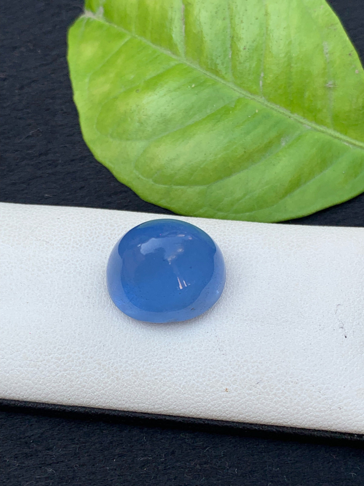 Oval Aquamarine Cabochon: Deep Blue Gemstone, 19.80 Carat