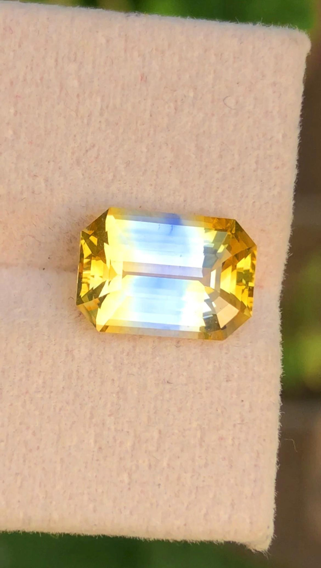 Yellow Sapphire 3.53 ct Emerald Octagonal Cut From Ceylon Srilanka No Heat