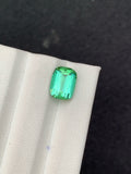 Natural Blue Green Tourmaline Gemstone: Cushion Cut, 3.35 Carat