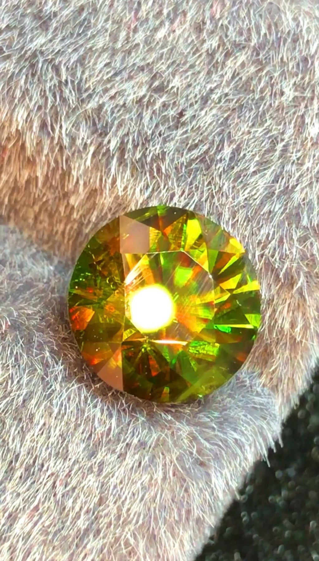 Green Sphene 3.15 ct Round Cut Green Gemstone from Skardu Pakistan