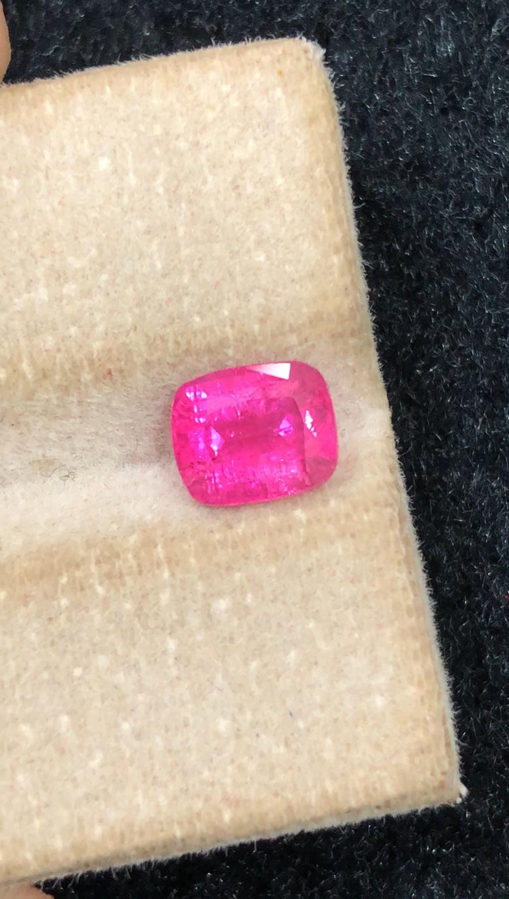 Pink Rubellite 1.10ct Cushion Cut from Afghanistan