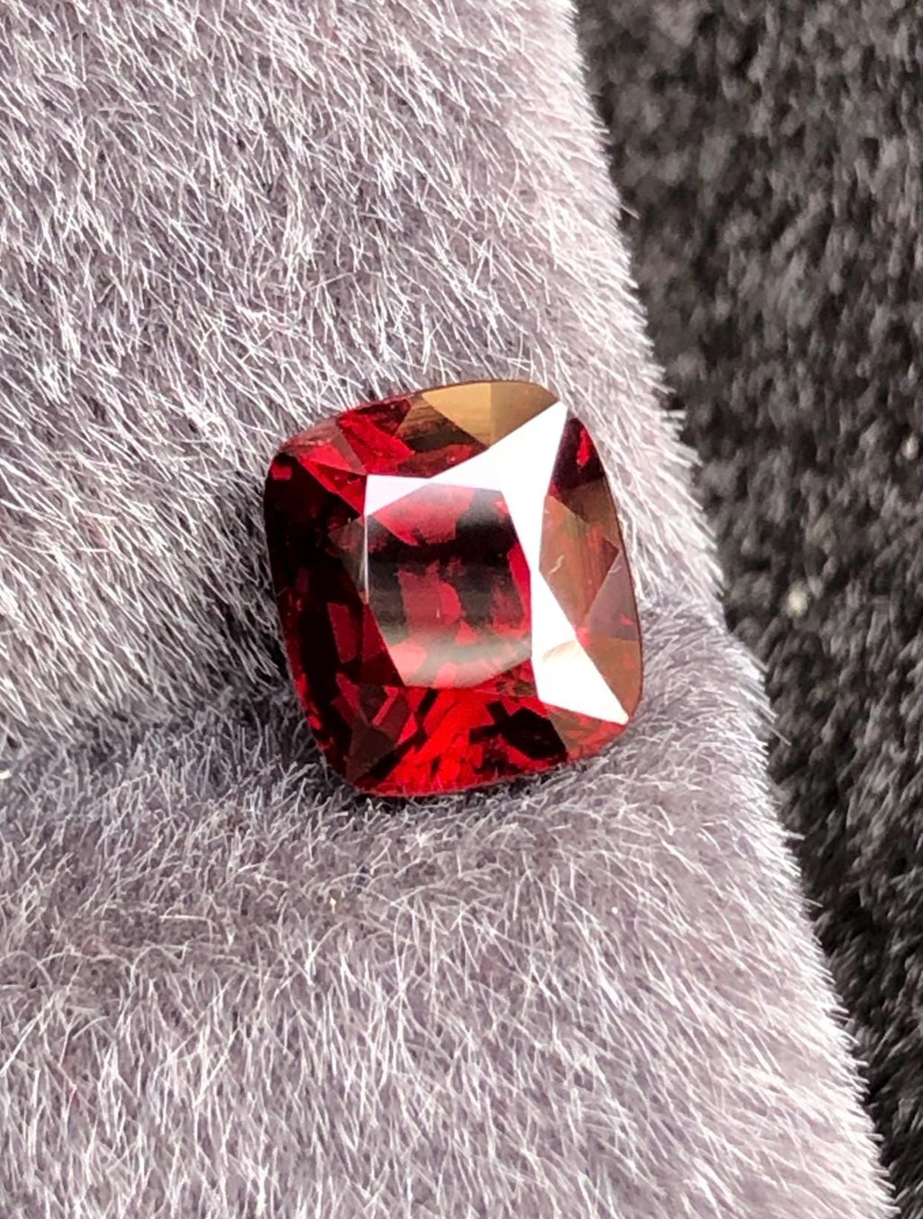 Vivid Red Spinel 1.73ct  Radiant Cushion Cut - Burma Gemstone Loose Stone