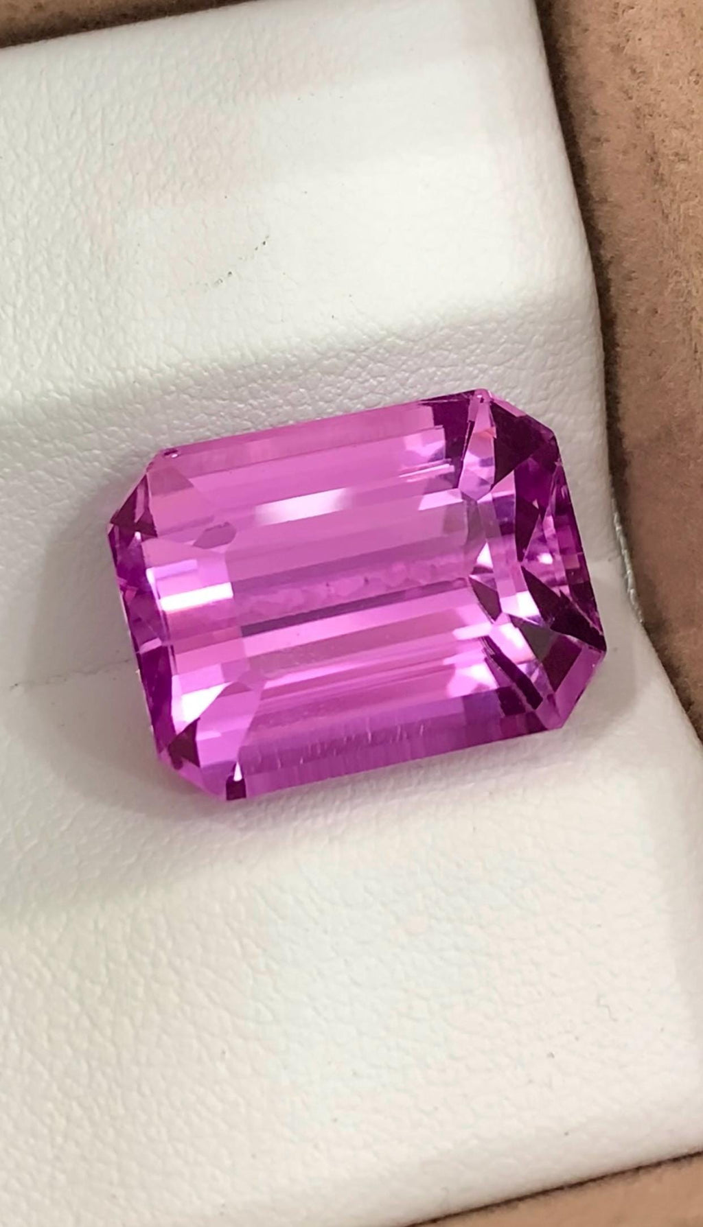 Pink Kunzite 26.20 Carat Emerald Cut Loose Gemstone from Afghanistan