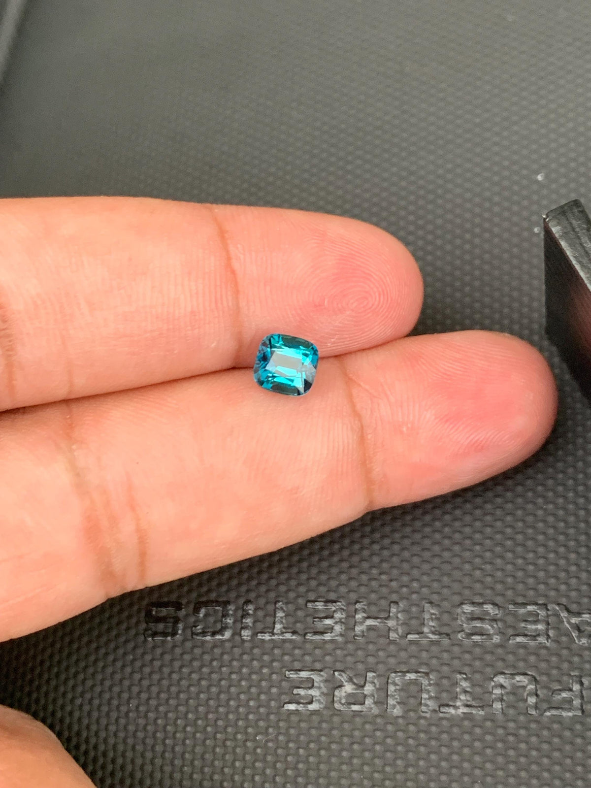 Neon Blue Lagoon Tourmaline Stone: Cushion Cut Gemstone, 1.10 CT