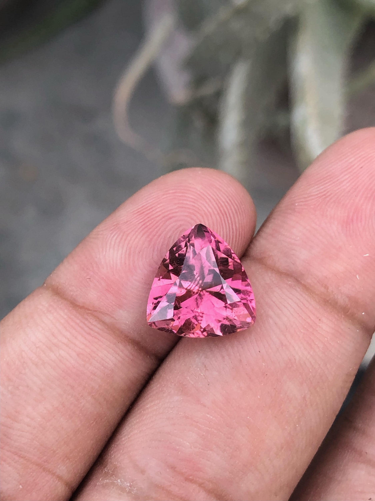 Natural Pink Tourmaline Gemstone: 5.00 CT Trillion Cut, Afghanistan Origin