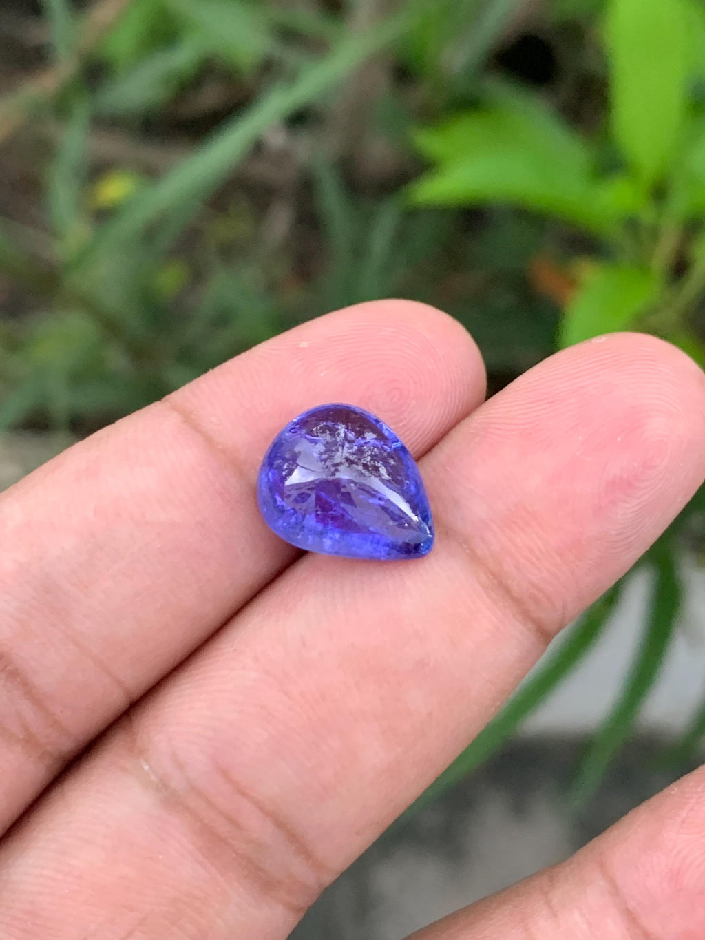 AAA Tanzanite Cabochon: 7.59 Carat Loose Gemstone, December Birthstone